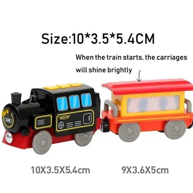 RC Electric Train Set With Diecast Locomotive And Magnetic Track - Image 36