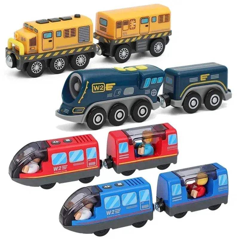RC Electric Train Set With Diecast Locomotive And Magnetic Track - Image 4