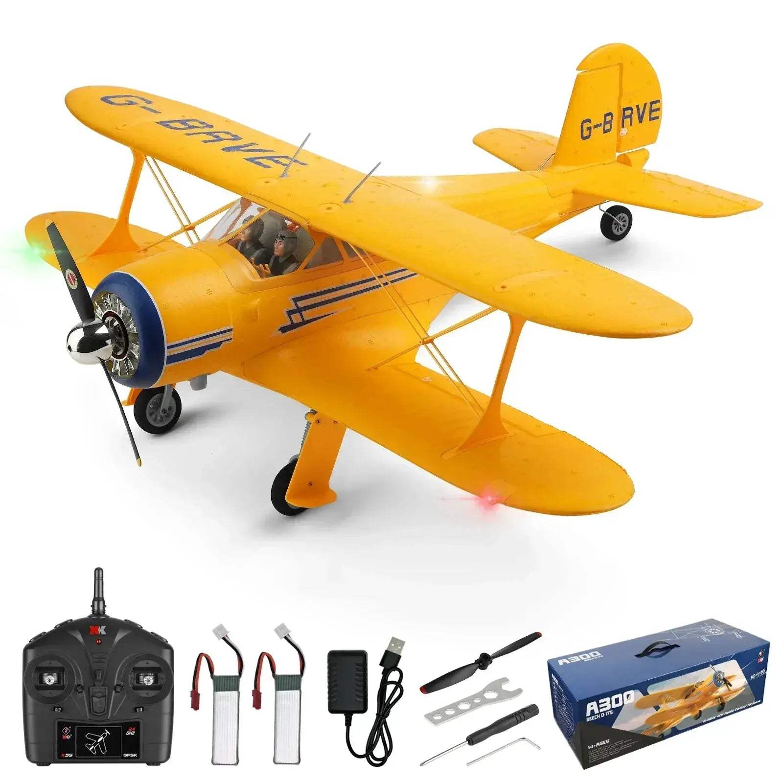 RC Plane Brushless Beechcraft D17 With LED Lights For Outdoors - Image 7