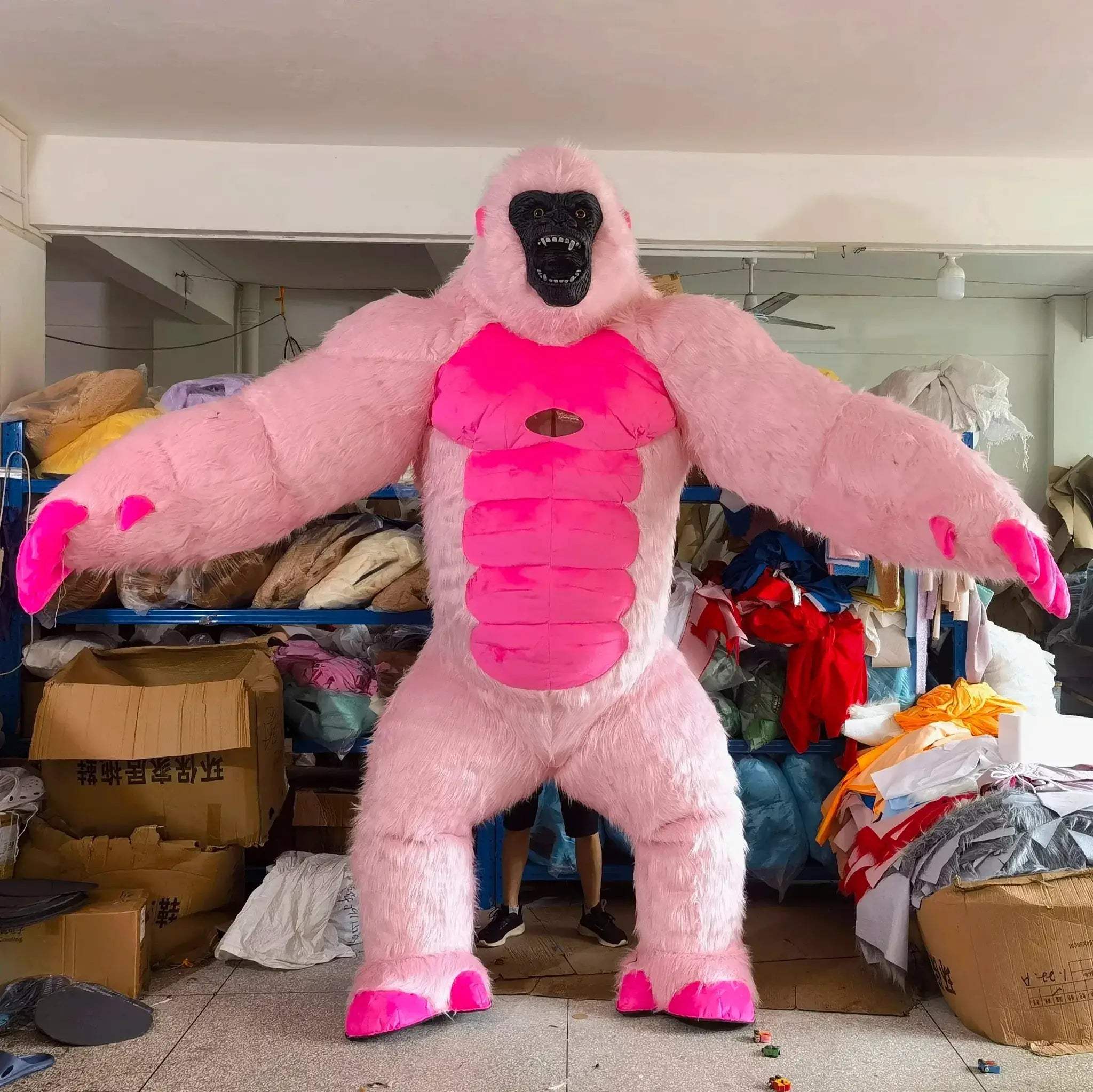 Inflatable Gorilla Mascot Costume For Realistic Party Wear - Image 8