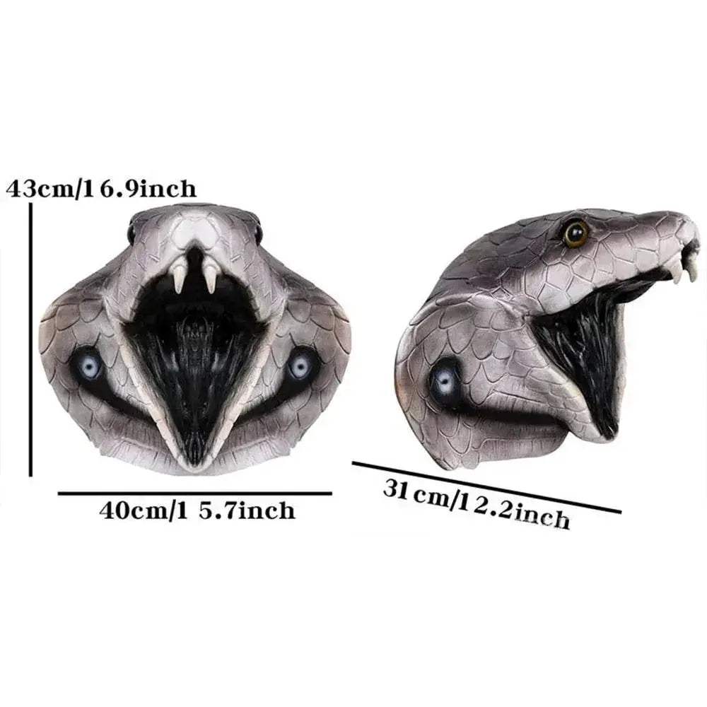 Realistic Mask Latex Snake Head For Halloween Cosplay - Image 6