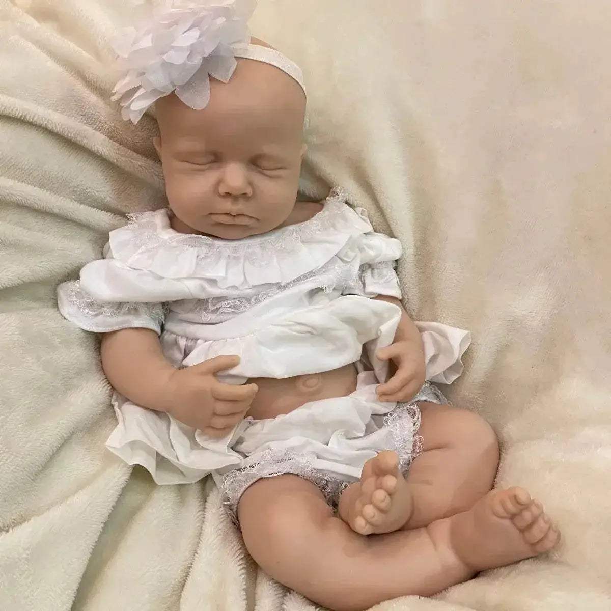 Realistic Reborn Doll 18 Inch Open Mouth Silicone For Gifts - Image 7