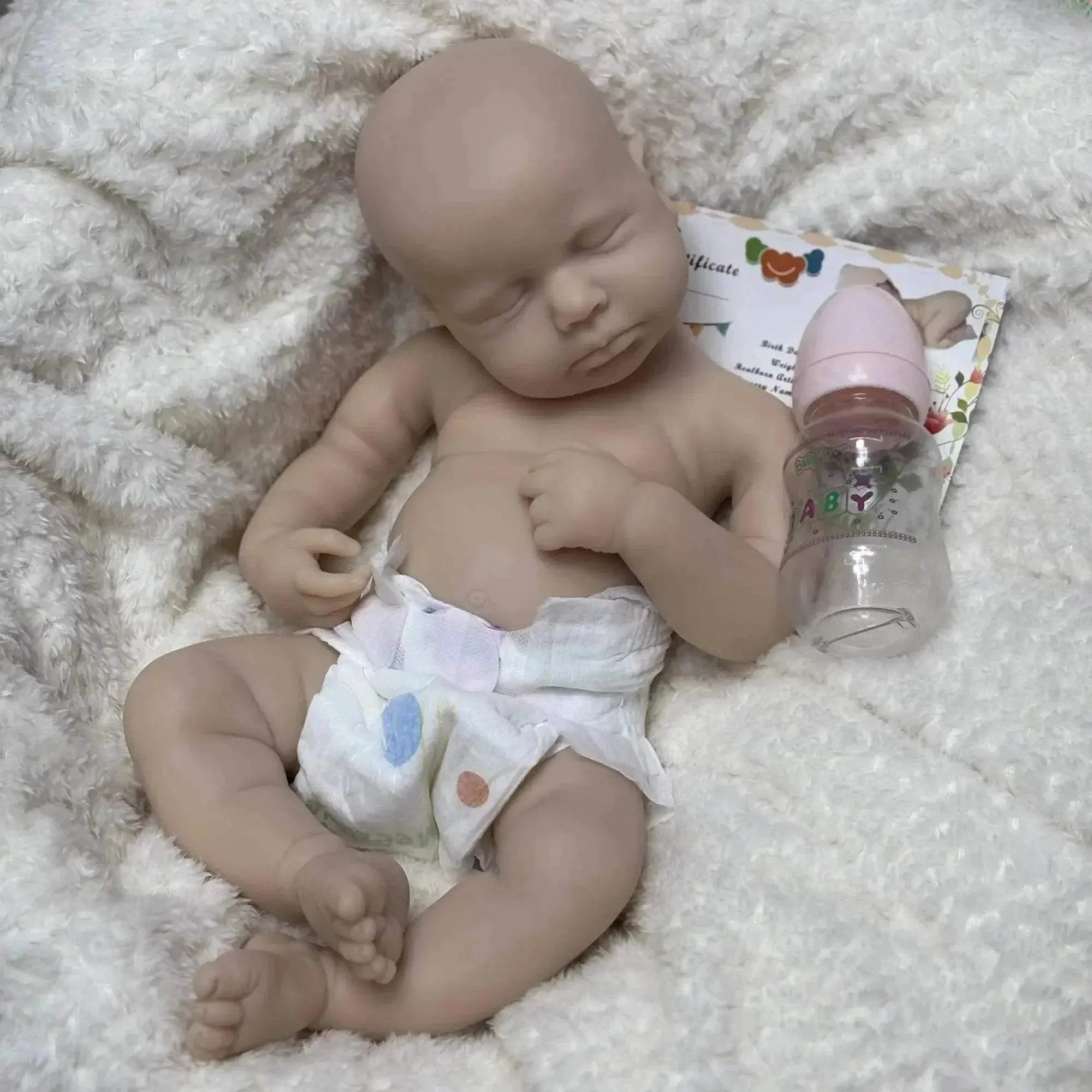 Realistic Reborn Doll 18 Inch Open Mouth Silicone For Gifts - Image 8
