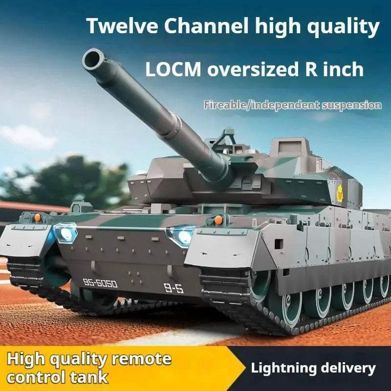 Realistic Remote Control Tank With 12 Channel For Boys