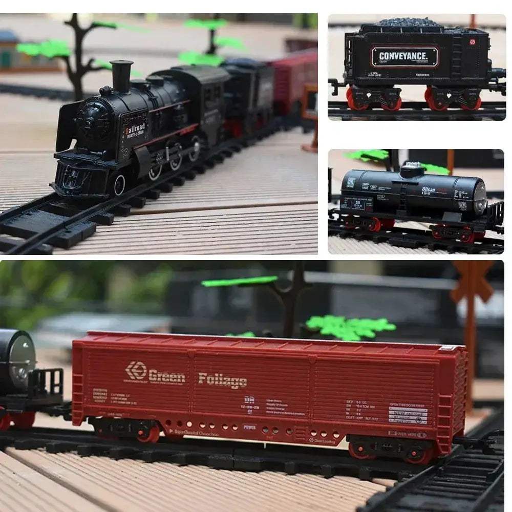Realistic Steam Locomotive Train Set With Smoke Simulation - Image 4