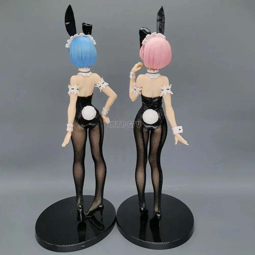Rem and Ram Twins Bunny Outfit Anime Figurines, Re:ZERO Starting Life in Another World Action Figures - Image 4
