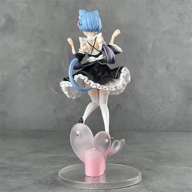 Rem Nekomimi Anime Figurine, Re:ZERO Starting Life In Another World Action Figures 22 CM - Image 4