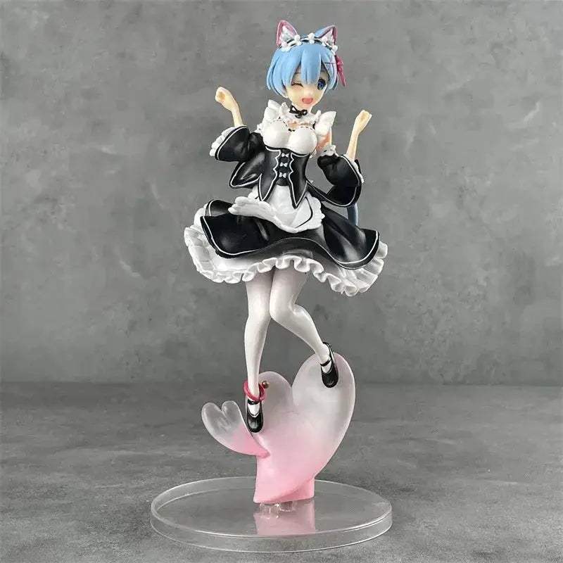 Rem Nekomimi Anime Figurine, Re:ZERO Starting Life In Another World Action Figures 22 CM - Image 5
