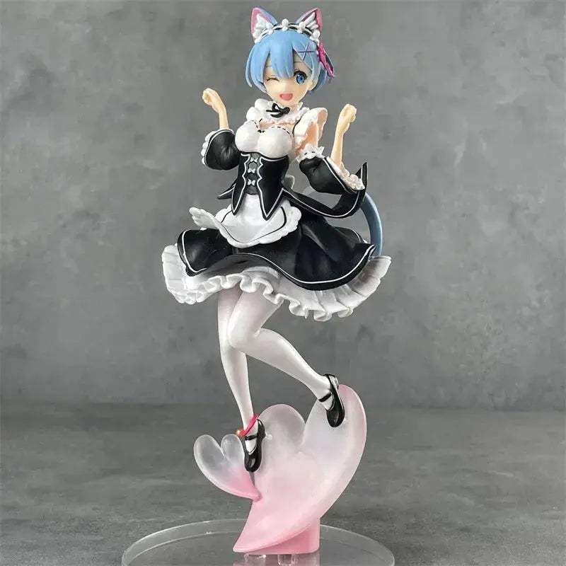 Rem Nekomimi Anime Figurine, Re:ZERO Starting Life In Another World Action Figures 22 CM - Image 6