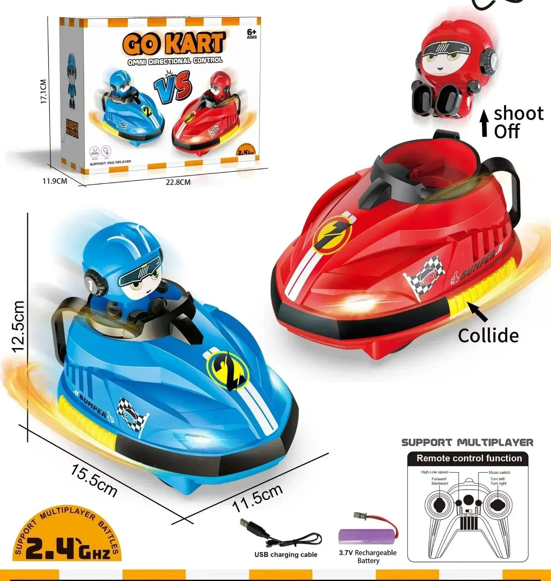 Remote Control Battle Bumper RC Car For Kids Entertainment - Image 7