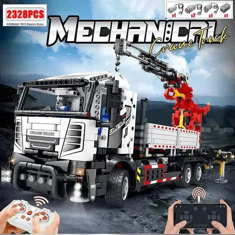 RC Crane Building Blocks Set With Remote Control STEM Learning