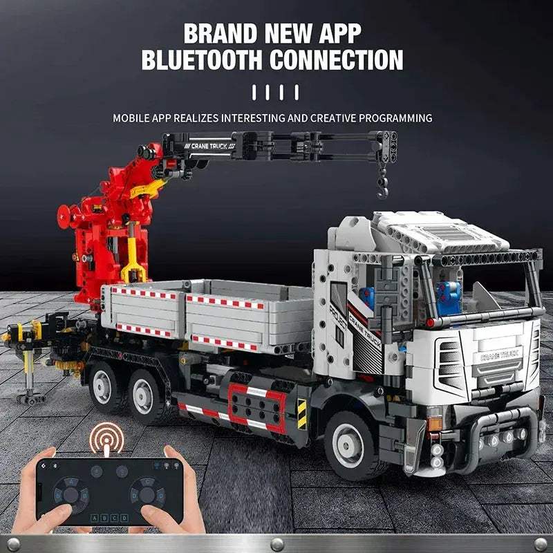 RC Crane Building Blocks Set With Remote Control STEM Learning - Image 2