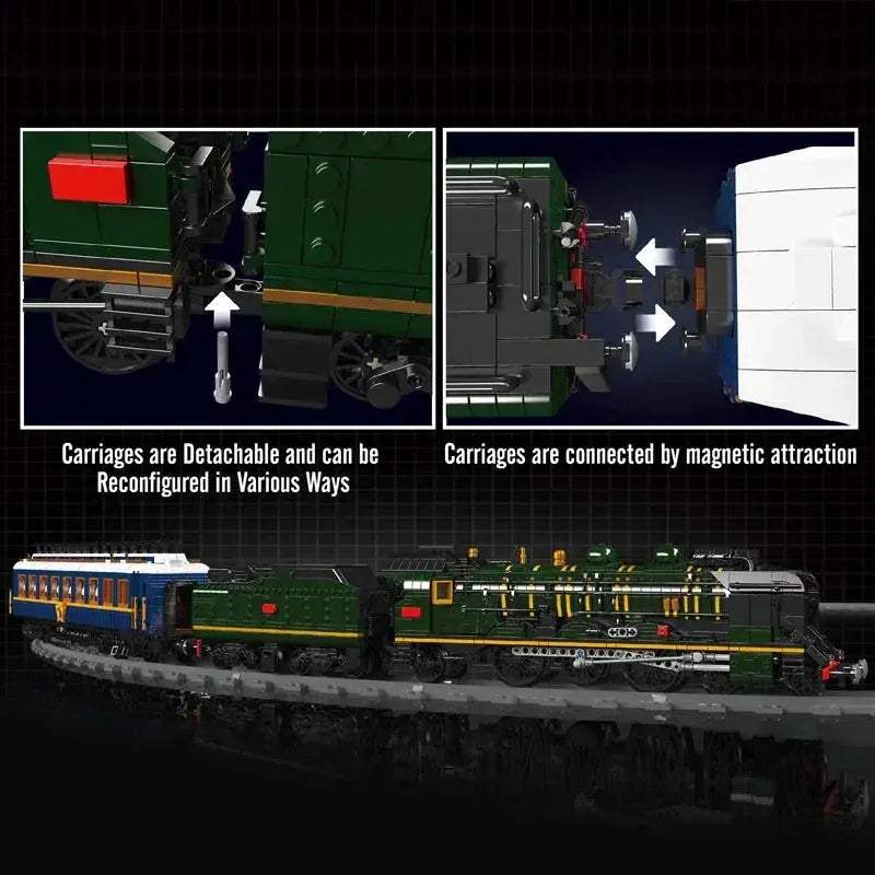 Remote Control Orient Express Train Set with LEGO Compatible Blocks - Image 4