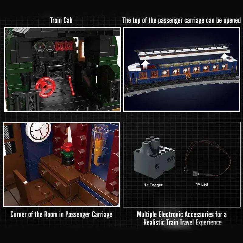 Remote Control Orient Express Train Set with LEGO Compatible Blocks - Image 5