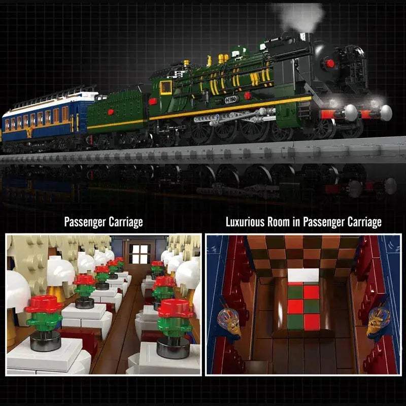 Remote Control Orient Express Train Set with LEGO Compatible Blocks - Image 6