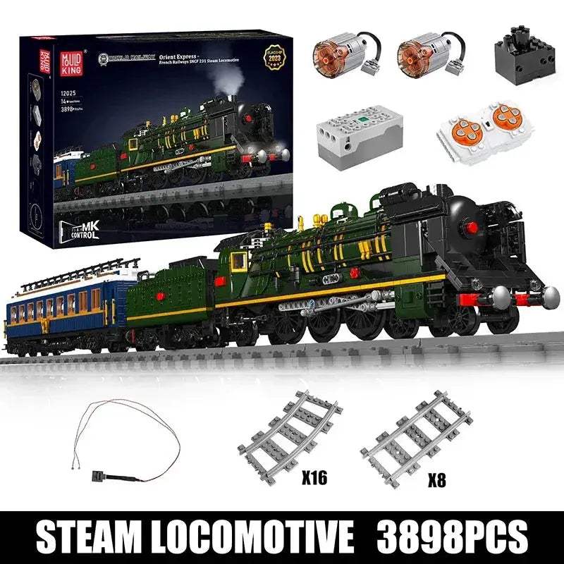 Remote Control Orient Express Train Set with LEGO Compatible Blocks - Image 7