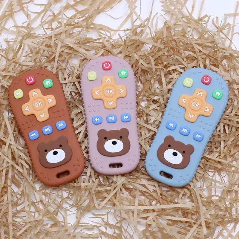 Remote Control Shape Silicone Baby Teether Molar Chewing Toy BPA Free PVC Free Latex Free - Image 2