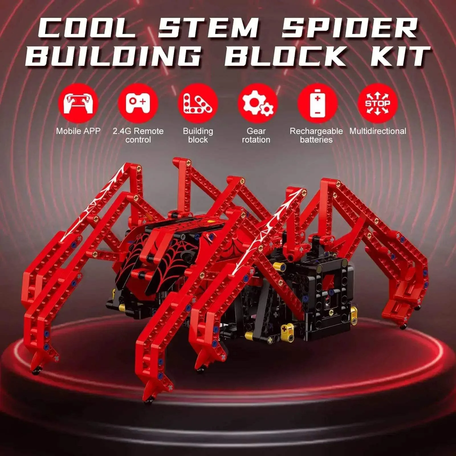Remote Control Spider Robot Building Kit for STEM Education - Image 4