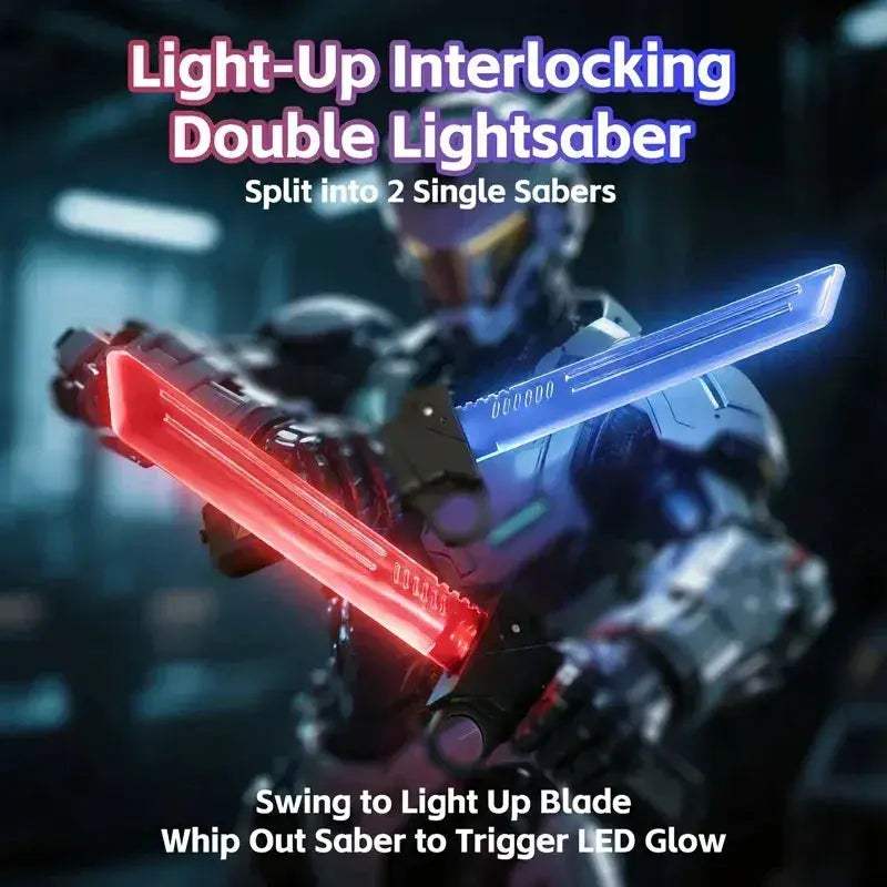 Retractable Double-Bladed Illuminated Lightsaber Cosplay Sword For Everyone - Image 3