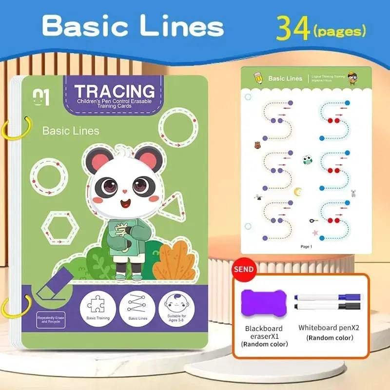 Reusable Kids Writing Workbook With Erasable Pen For Skill Building - Image 6