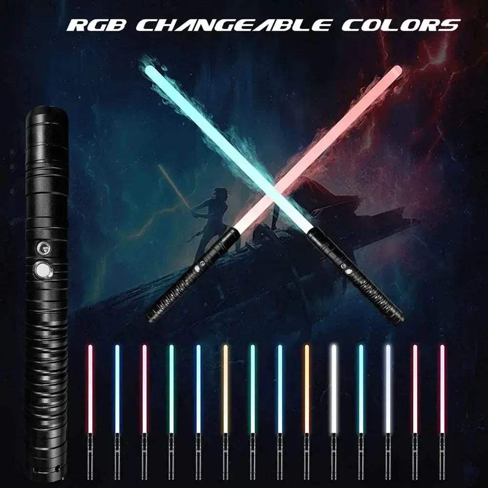 RGB Lightsaber with USB Rechargeable Metal Handle 14 Color Modes - Image 2