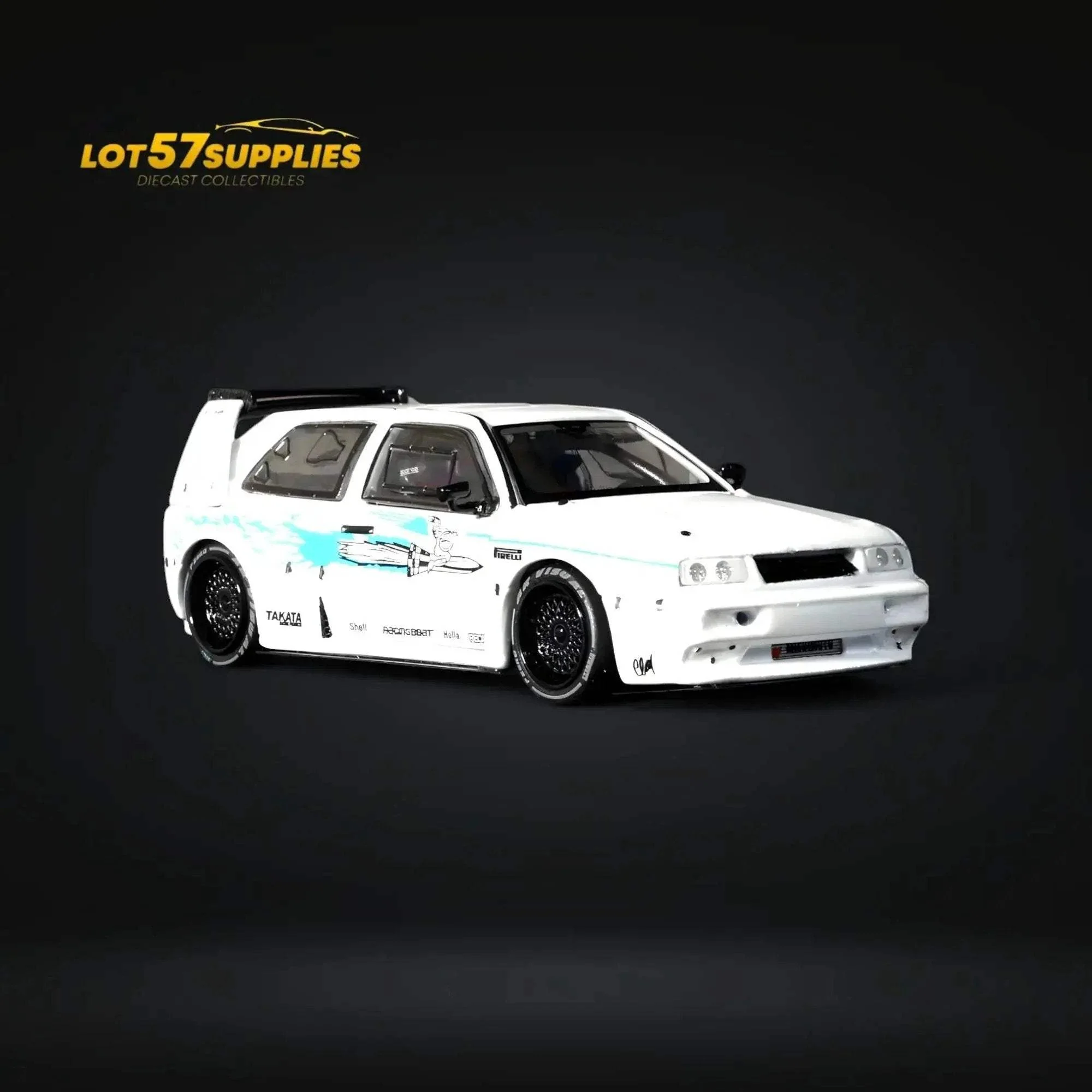 Rhino Model VW Golf Mk3 White Fast & Furious Livery 1:64 - Image 4