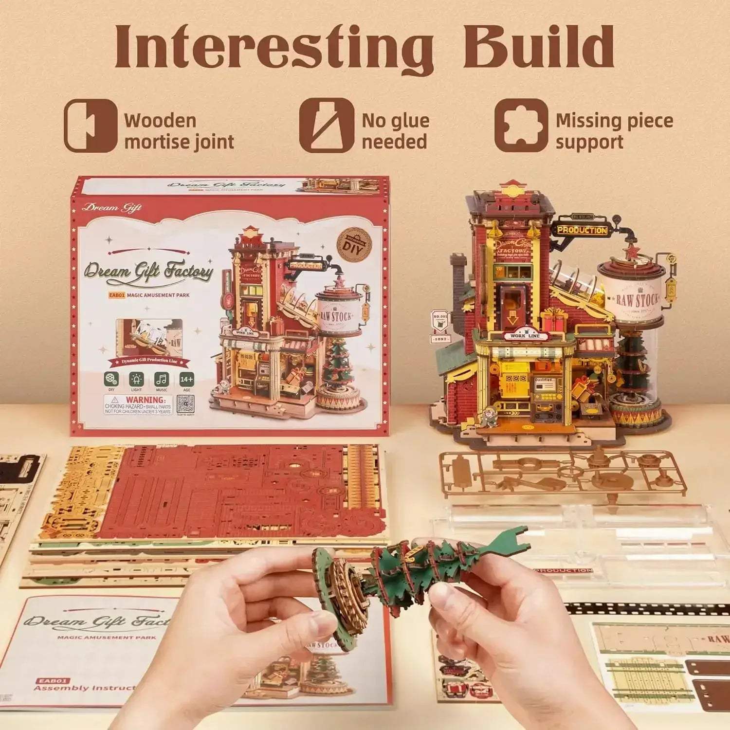 Wooden Music Box Kit Dream Factory 3D Puzzle Interactive Gift - Image 2