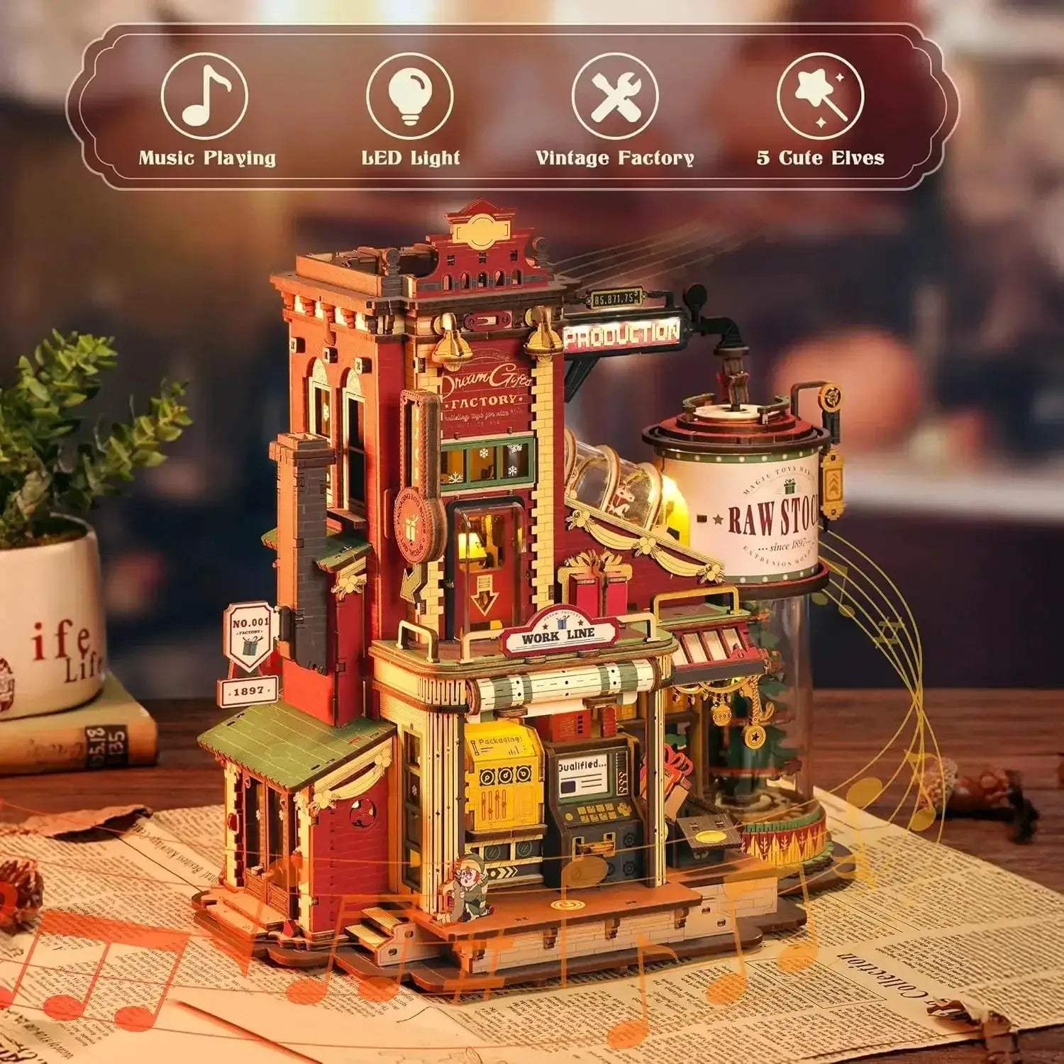 Wooden Music Box Kit Dream Factory 3D Puzzle Interactive Gift - Image 4