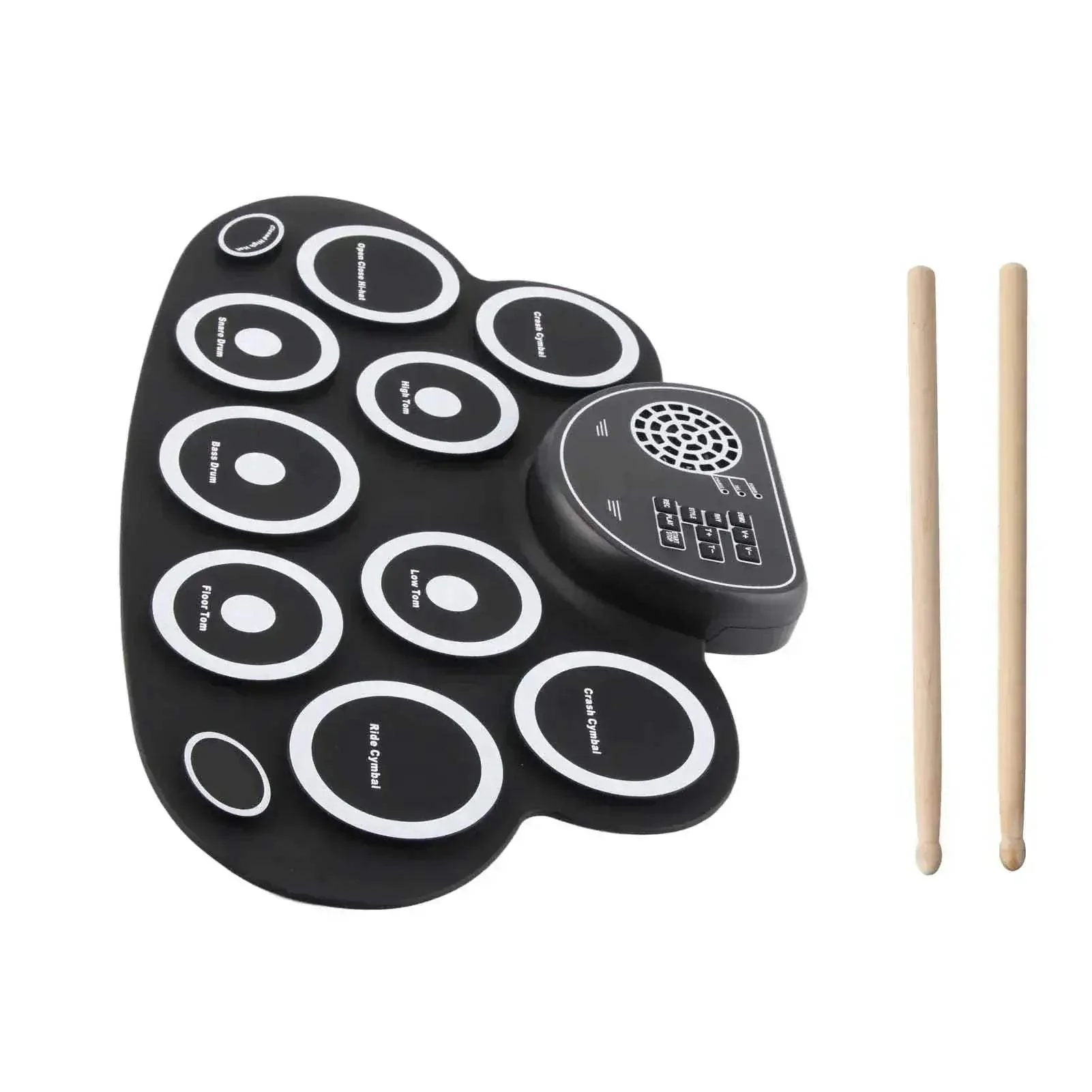 Roll Up Drum Set With Dual USB Speakers Rechargeable - Image 3