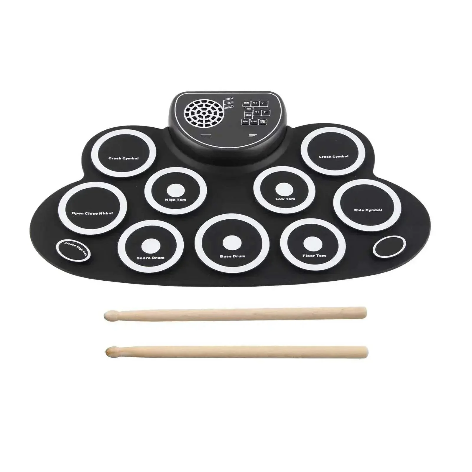 Roll Up Drum Set With Dual USB Speakers Rechargeable - Image 4