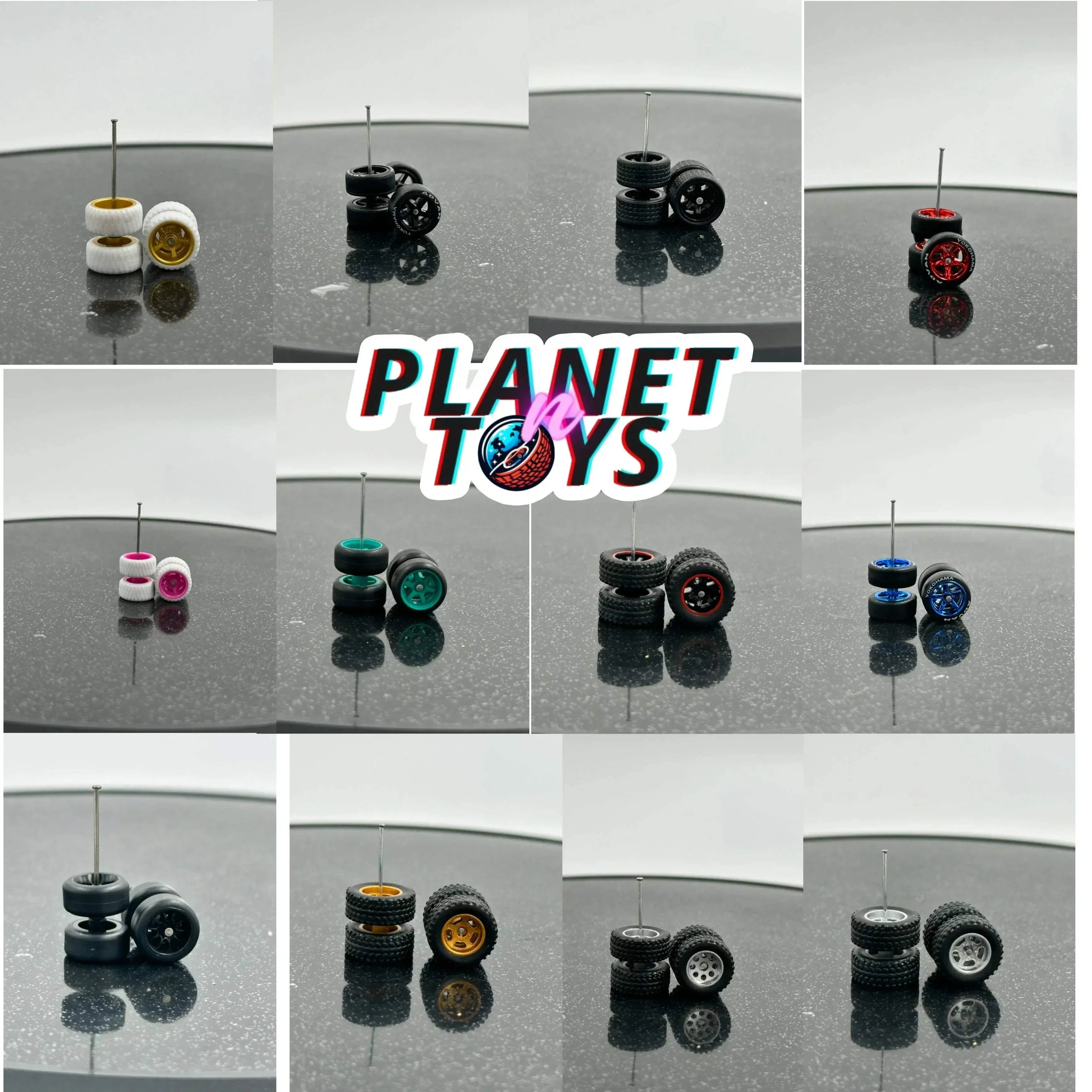Rubber Wheels for Diecast Scale 1/64