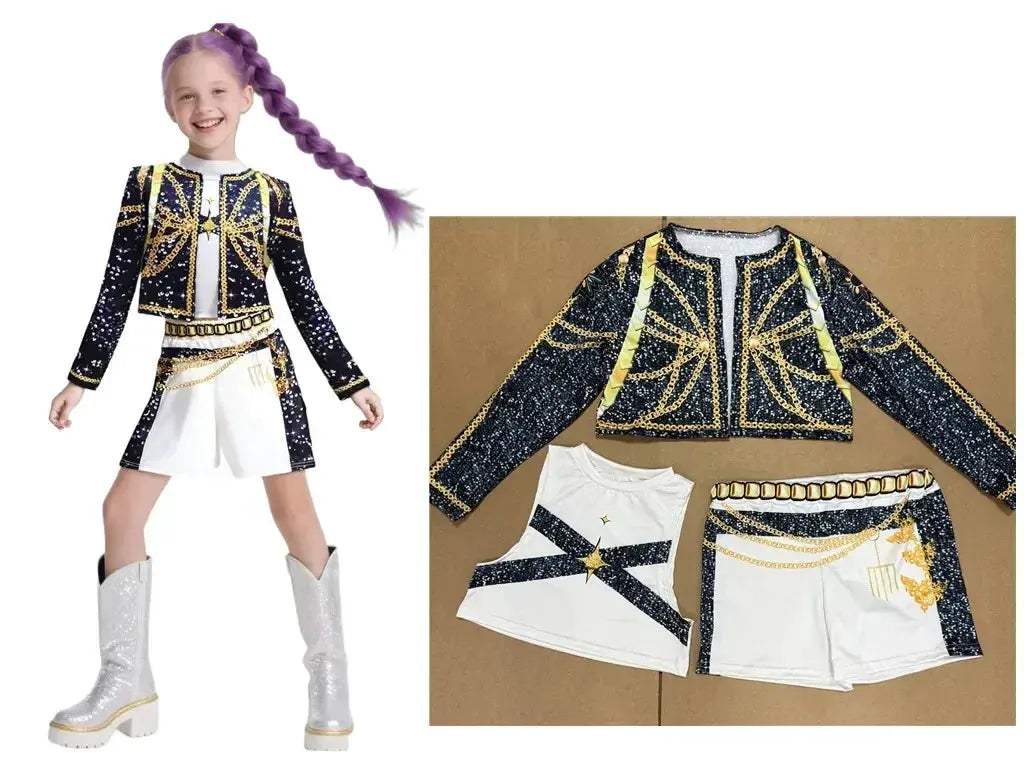 Rumi Kpop Demon Hunter Cosplay Costume Three Piece Set - Image 9