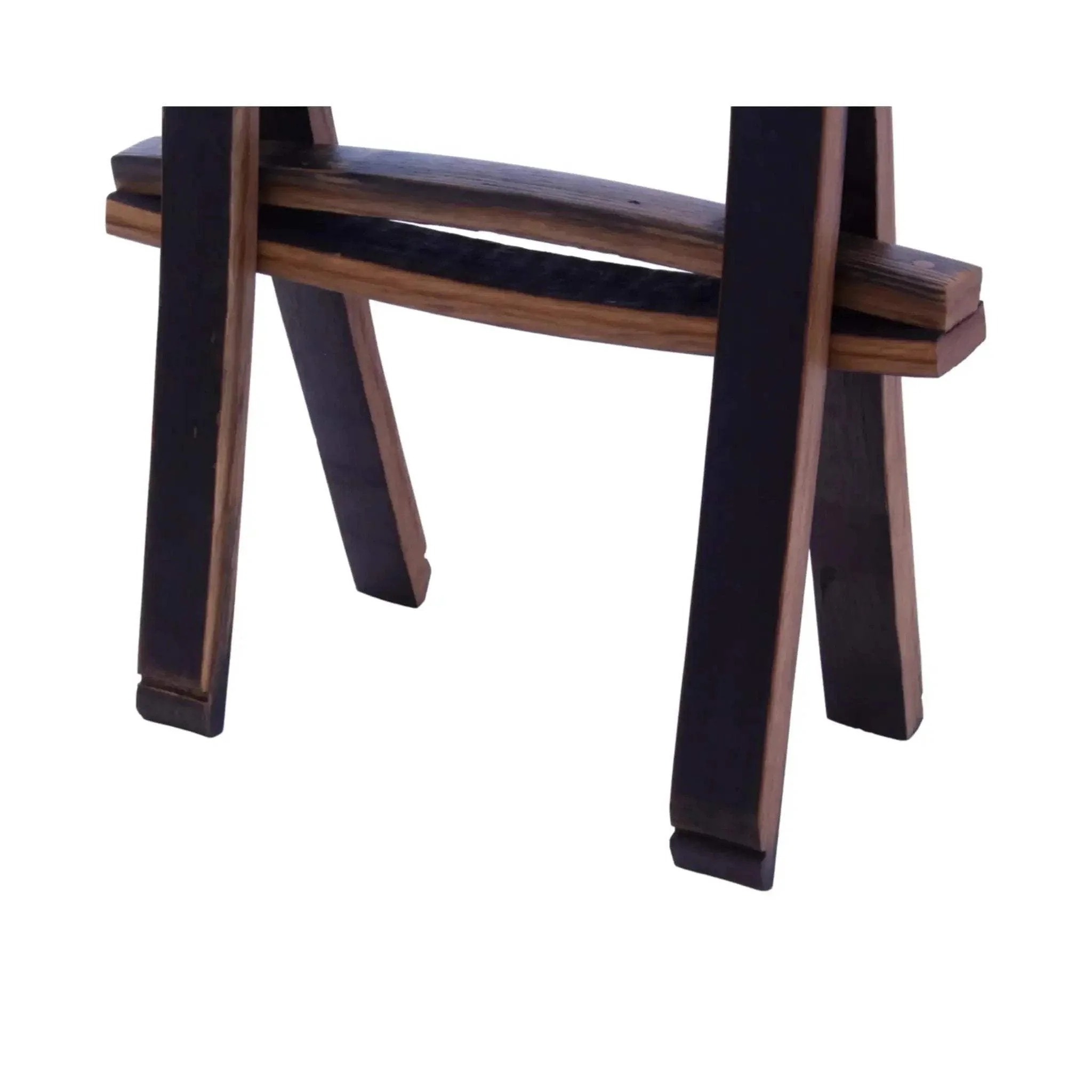 Rustic Wooden Accent or End Table with Wormy Maple Top and Barrel Stave Legs - Image 8