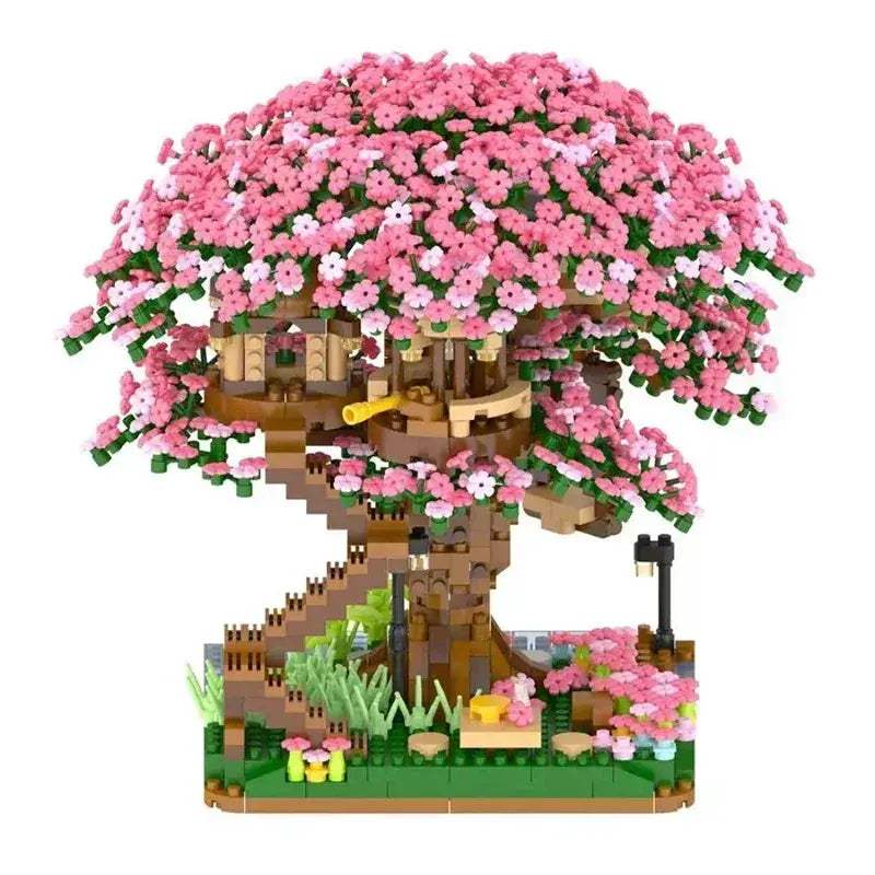 Sakura Tree Micro Blocks With LED Lights Night Glow - Image 4