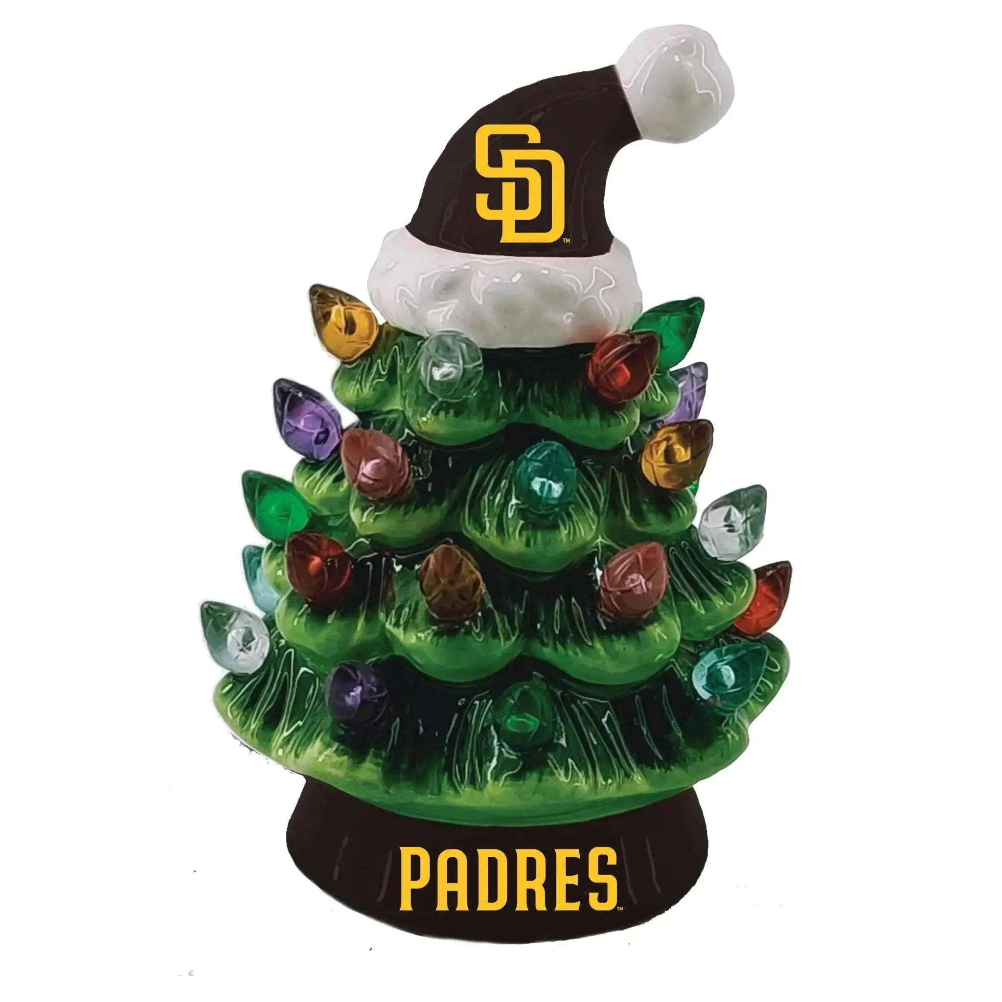 San Diego Padres 4 Inch LED Tabletop Christmas Tree