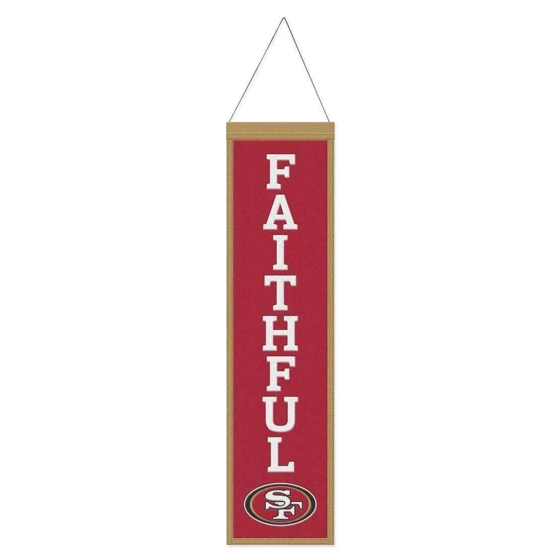 San Francisco 49ers Wool Banner 8x32 Heritage Slogan Design