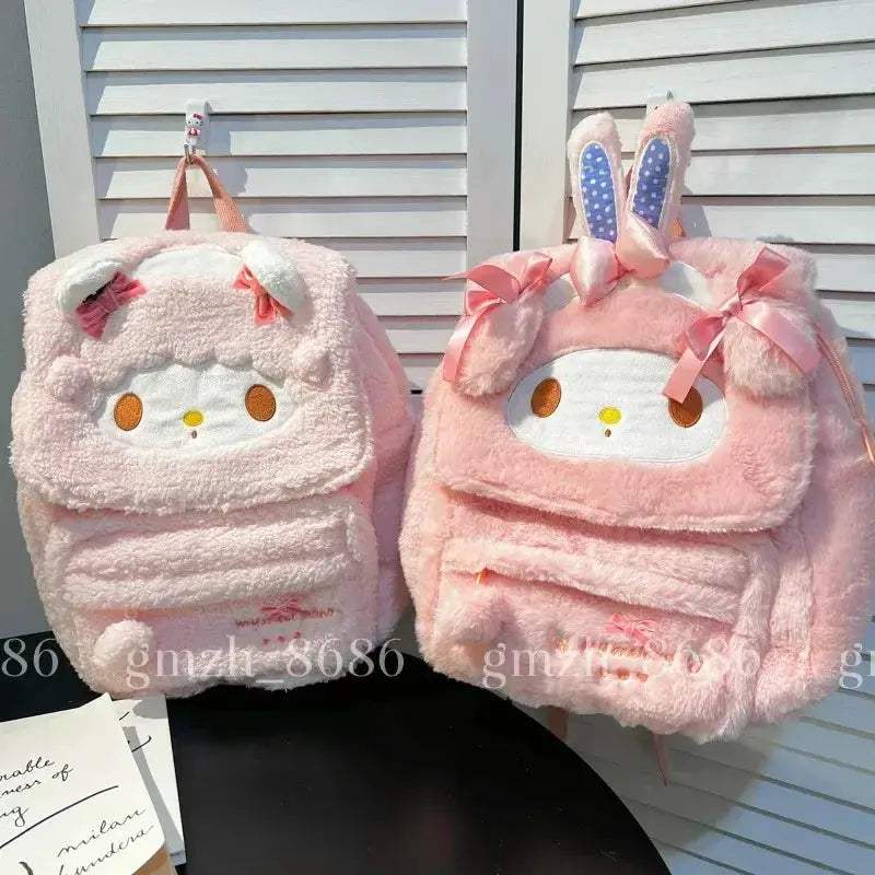 Sanrio My Melody Plush Backpack School Bag Japanese Large Capacity