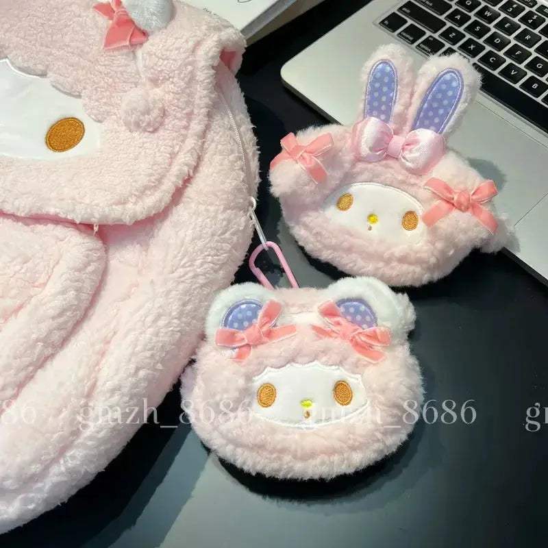 Sanrio My Melody Plush Backpack School Bag Japanese Large Capacity - Image 5