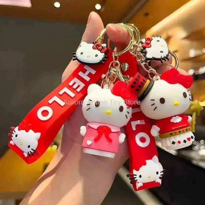 Sanrio Hello Kitty Key Chains, Kawaii Anime Cartoon Cinnamoroll Car Keychains Backpack Ornaments - Image 5