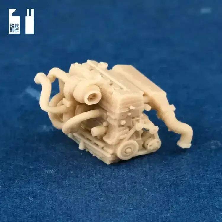 Scale Car Engine For Diorama Garage Scene Paintable - Image 11
