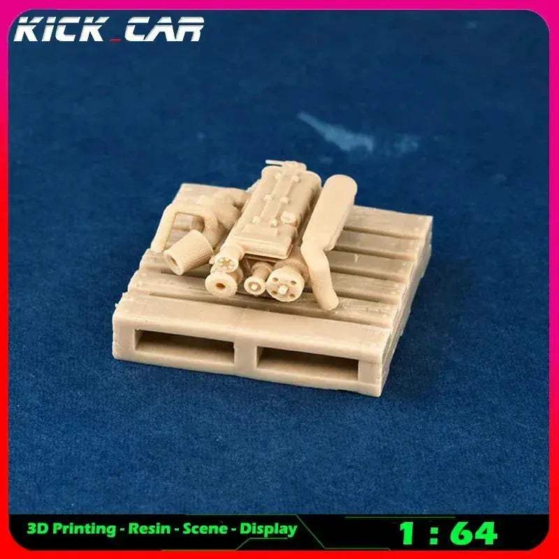 Scale Car Engine For Diorama Garage Scene Paintable - Image 33