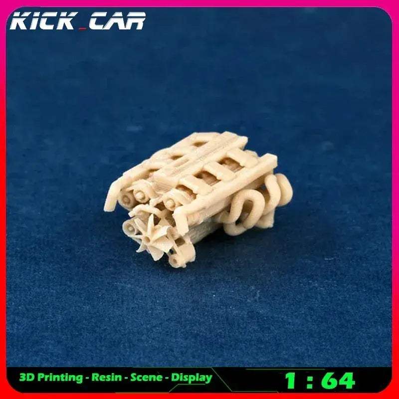 Scale Car Engine For Diorama Garage Scene Paintable - Image 36