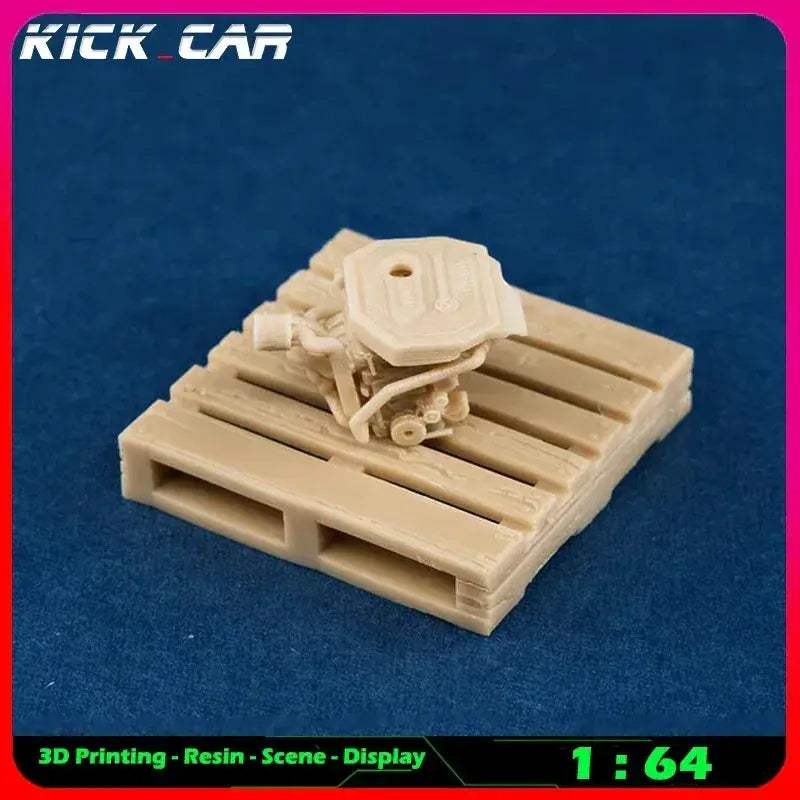 Scale Car Engine For Diorama Garage Scene Paintable - Image 4