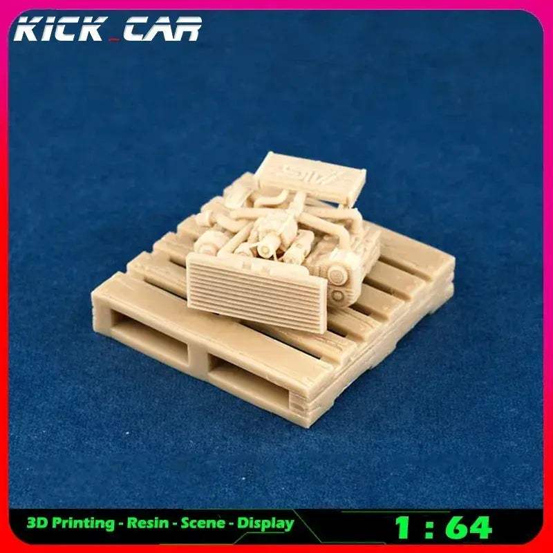 Scale Car Engine For Diorama Garage Scene Paintable - Image 5