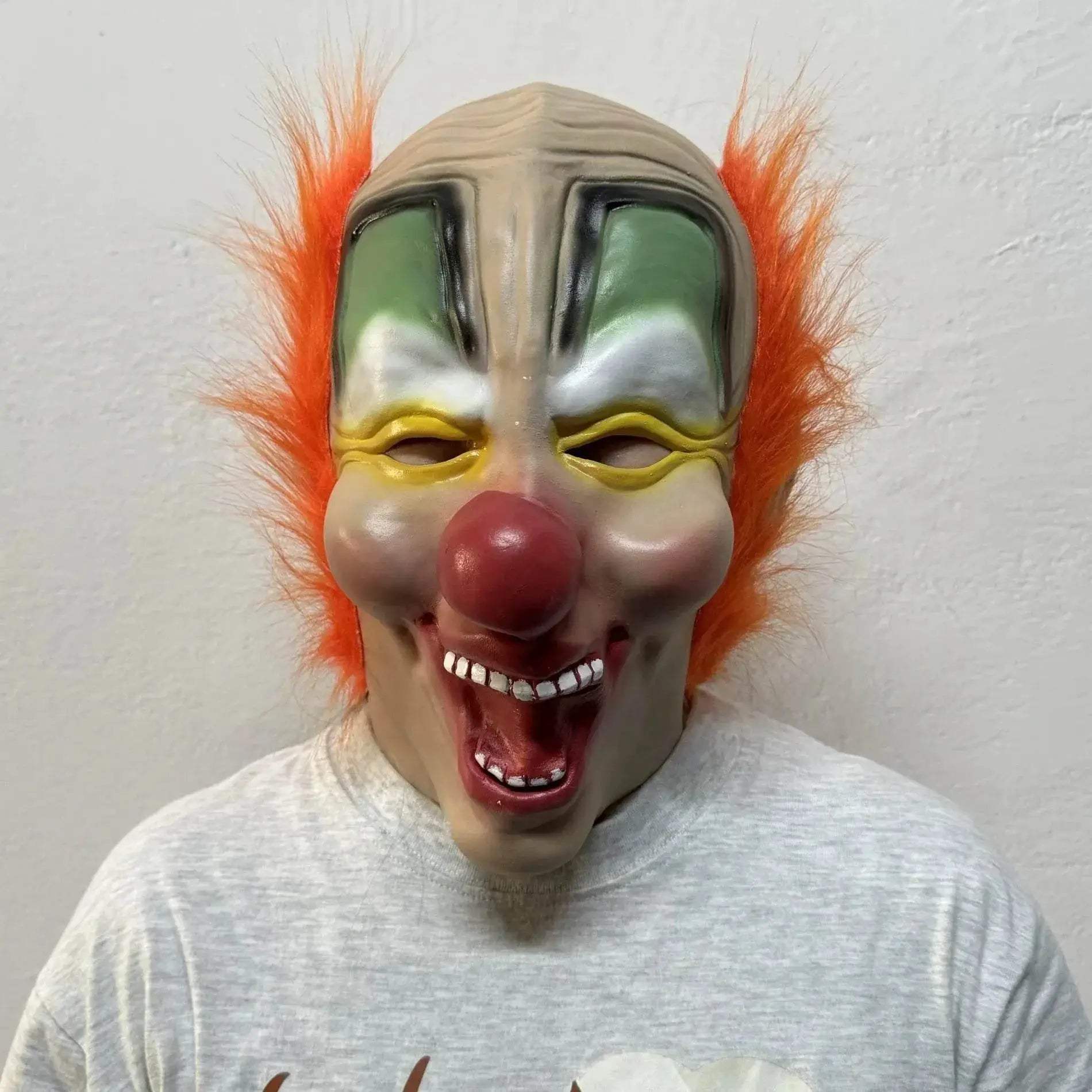 Scary Latex Mask Happy Clown Look For Halloween Cosplay - Image 7