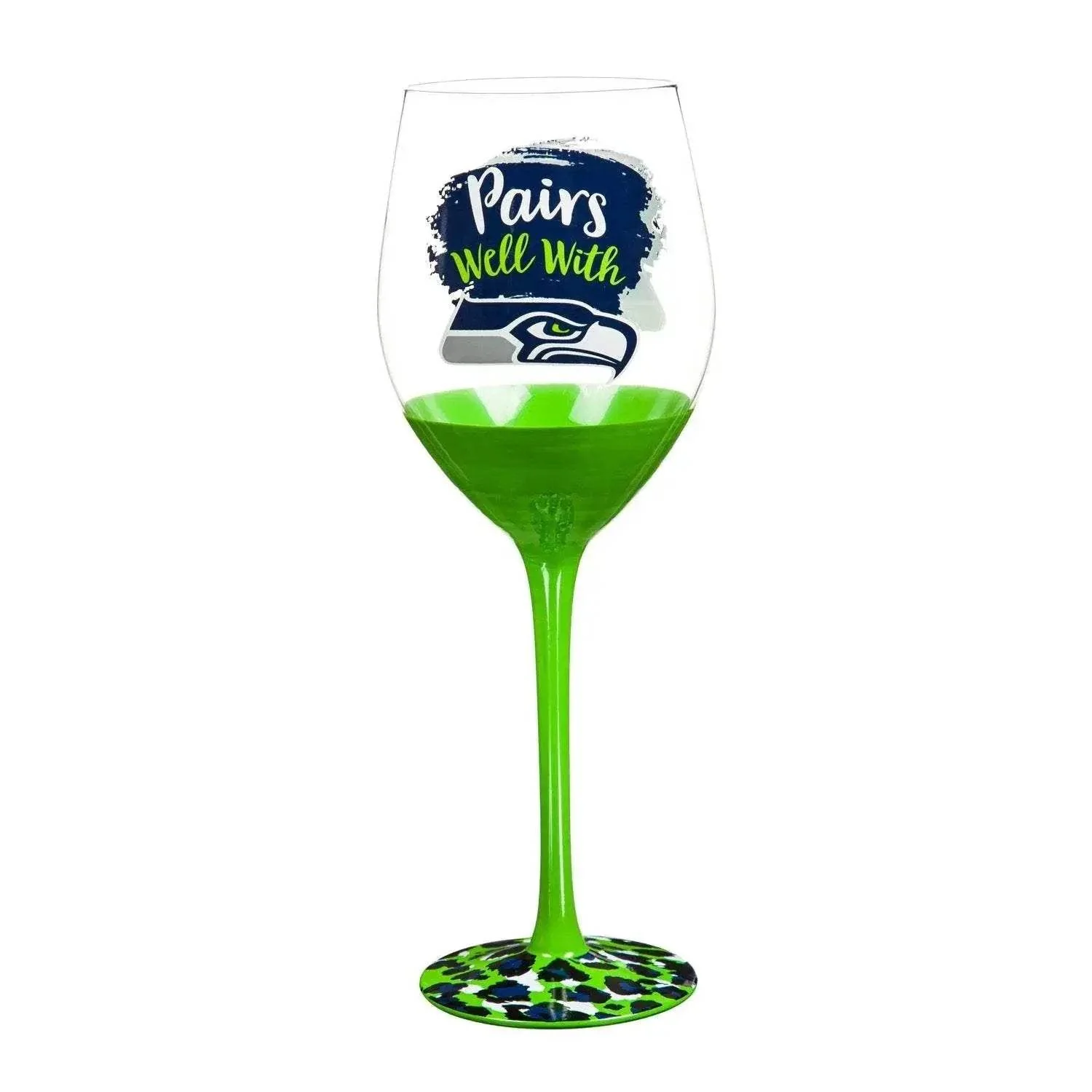 Seattle Seahawks 17Oz Stemmed Wine Glass Gift Box Set