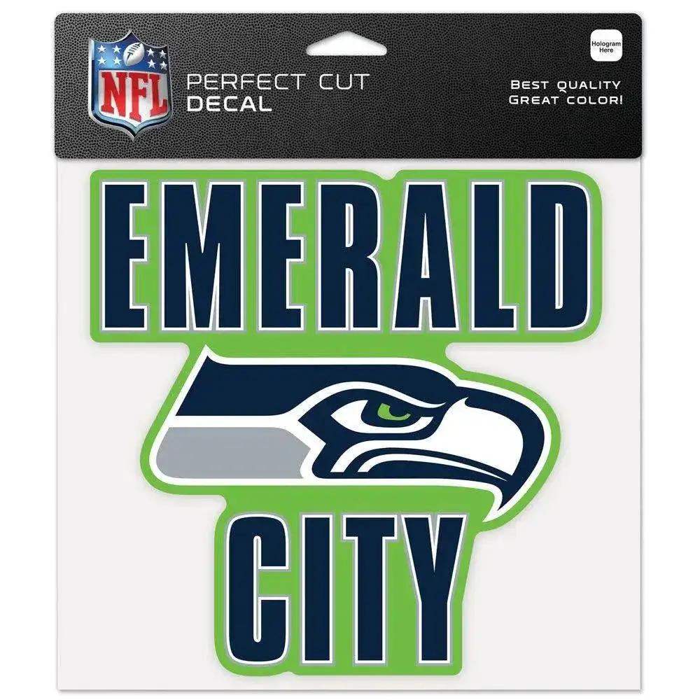 Seattle Seahawks 8x8 Perfect Cut Decal Color Slogan