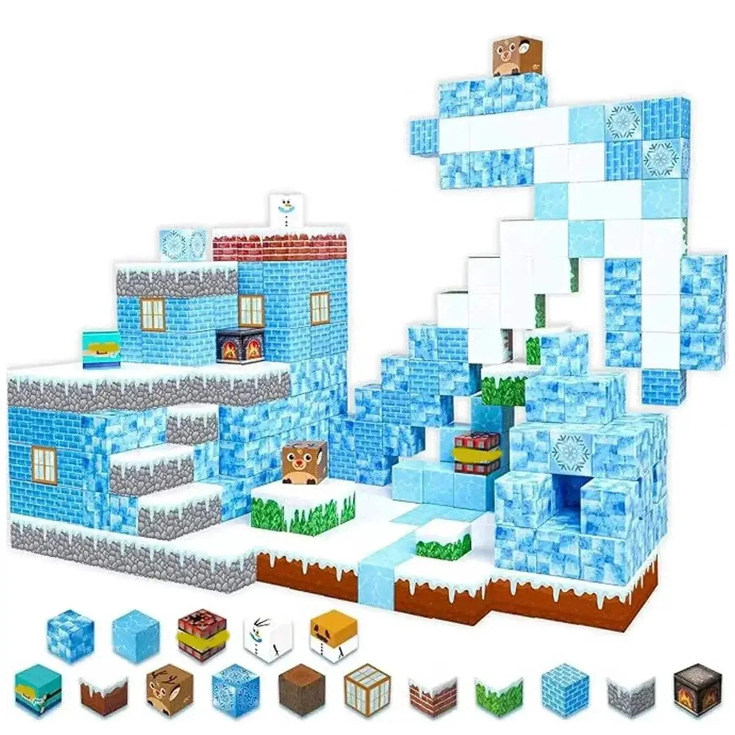 Montessori Magnetic Building Blocks Sensory Stacking Cubes Set - Image 11