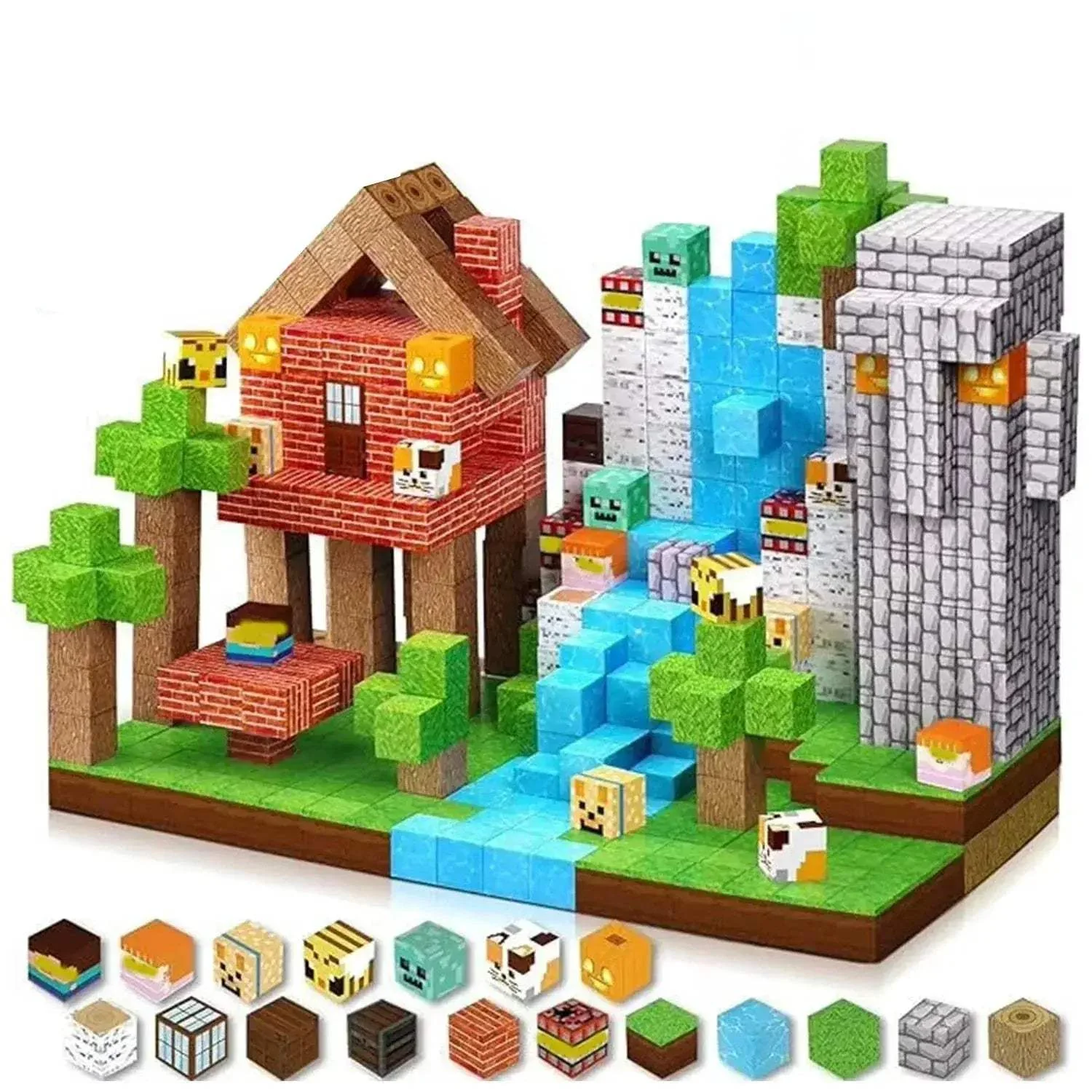 Montessori Magnetic Building Blocks For Sensory Stacking Cubes - Image 12