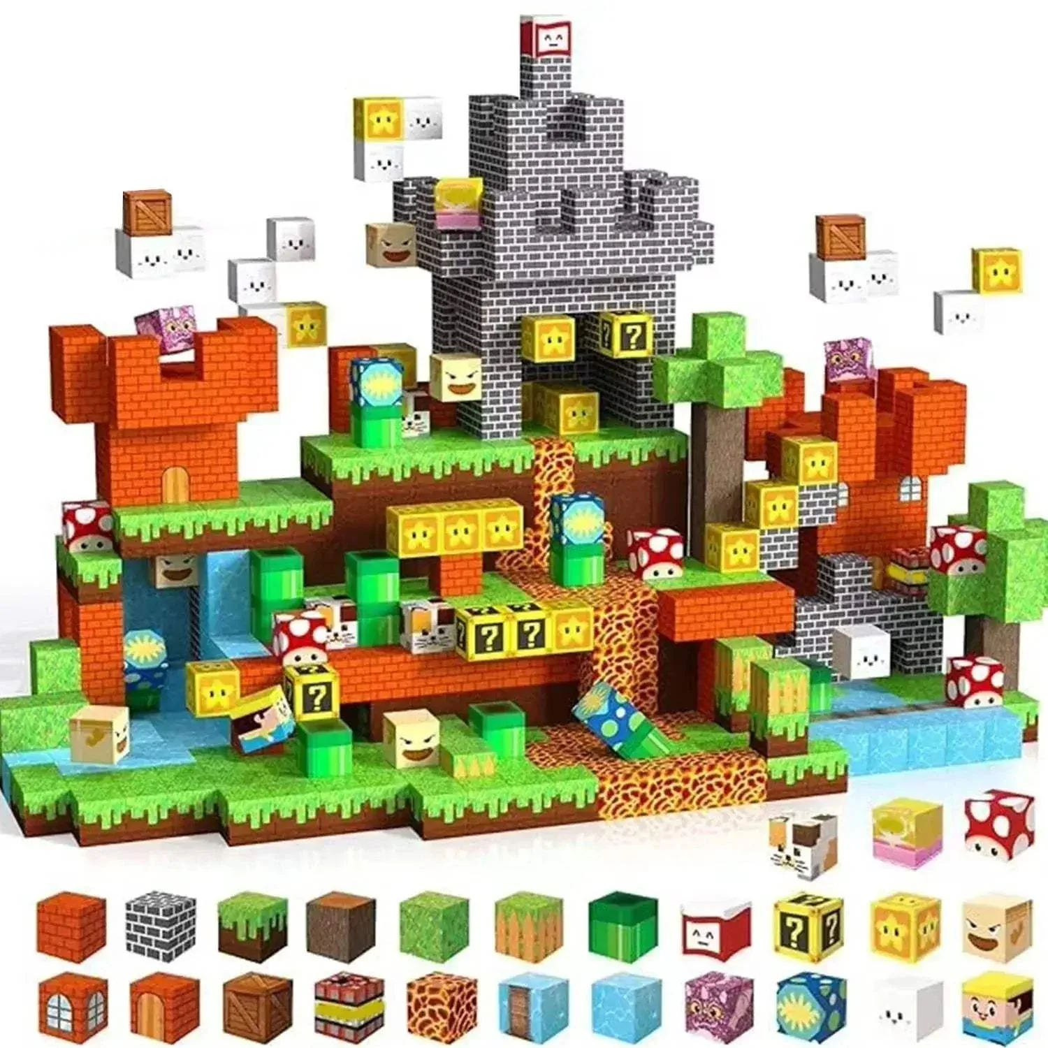 Montessori Magnetic Building Blocks For Sensory Stacking Cubes - Image 9